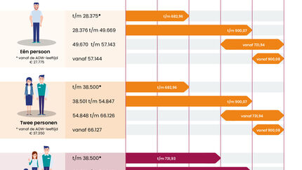 In dit schema ziet u tot welke huurprijs u een woning mag huren. Dit hangt af van het aantal mensen met wie u wilt samenwonen en uw inkomen. In dit schema ziet u in welke categorie u valt.
